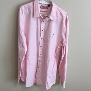 Thomas Pink Light Pink Long-Sleeve button down Shirt size xxl